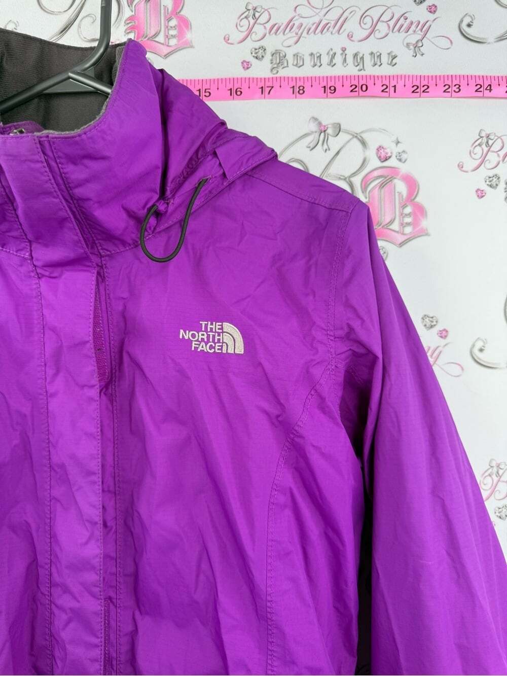 The North Face jacket lightweight Purple Hooded Rain Jacket HYVENT zip up - Picture 5 of 12